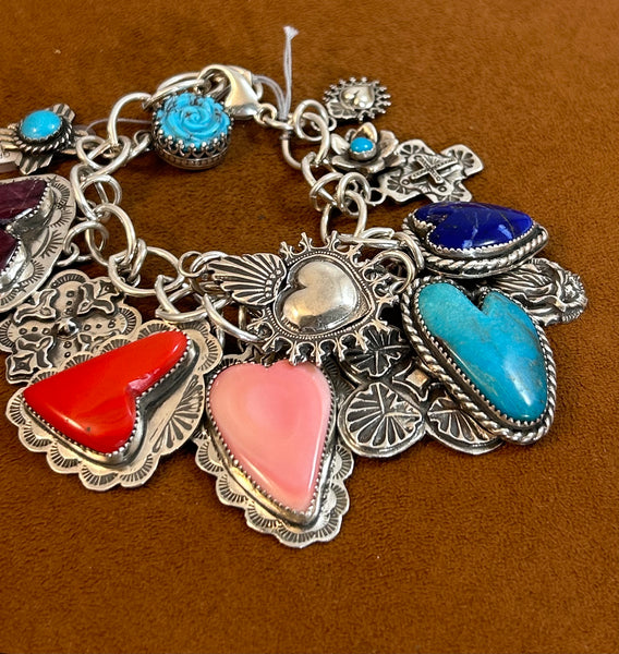 Heart Charm Bracelet By Gregory Segura