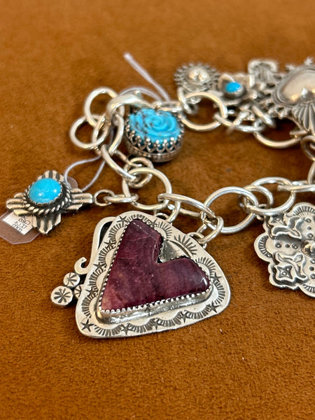 Heart Charm Bracelet By Gregory Segura