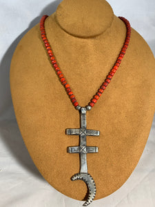 Crescent Moon Cross Necklace by Jock Favour