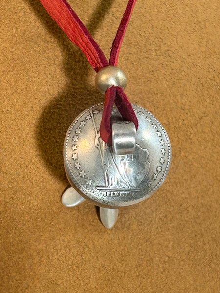 Swiss Helveta Franc Coin Blossom by Dennis Hogan