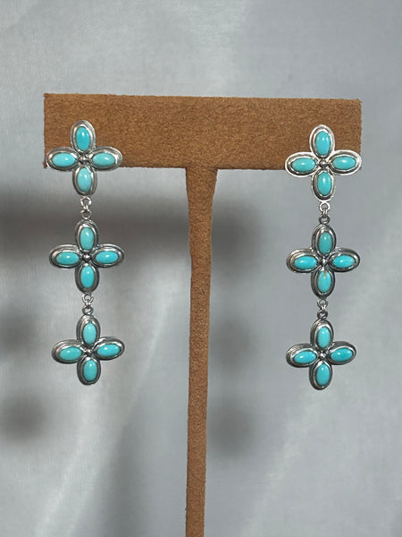 Three Tier Flower Earrings by Dennis Hogan