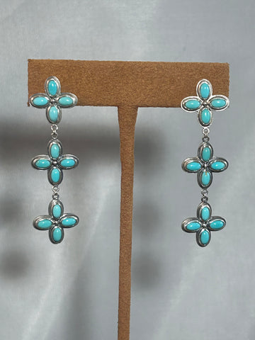 Three Tier Flower Earrings by Dennis Hogan