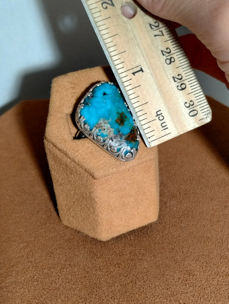 Natural Blue Kingman Turquoise Ring