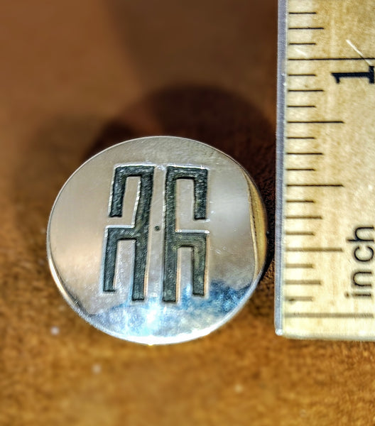 Vintage Sterling Silver Round Geometric Overlay Stud Earrings – Southwestern Modernist Design