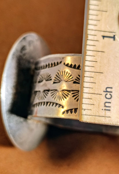 Vintage Turquoise & Sterling Silver Concho Cuff