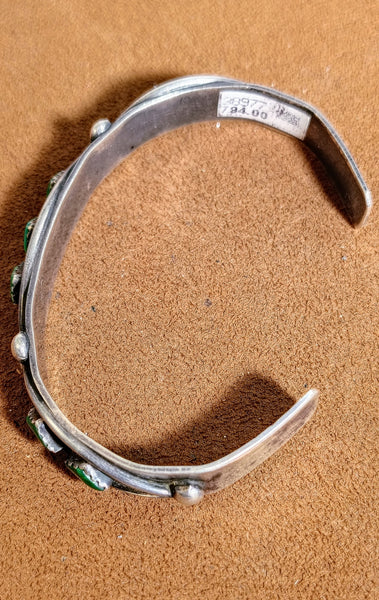 Vintage Turquoise & Sterling Silver Cuff Bracelet
