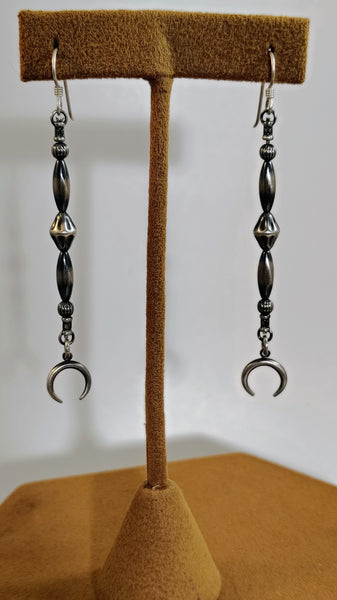 Navajo Pearl & Naja Dangle Earrings | Artist Gloria | Southwestern Elegance