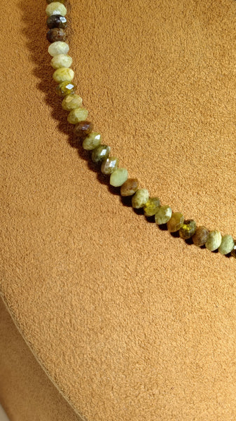Green Garnet Beaded Necklace | Artist Gloria | Southwestern Elegance ✨