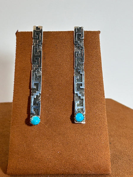 Sleeping Beauty Rug Design Post Earrings by Marie Jackson