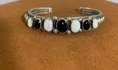 Onyx and Opal Cuff by Don Lucas