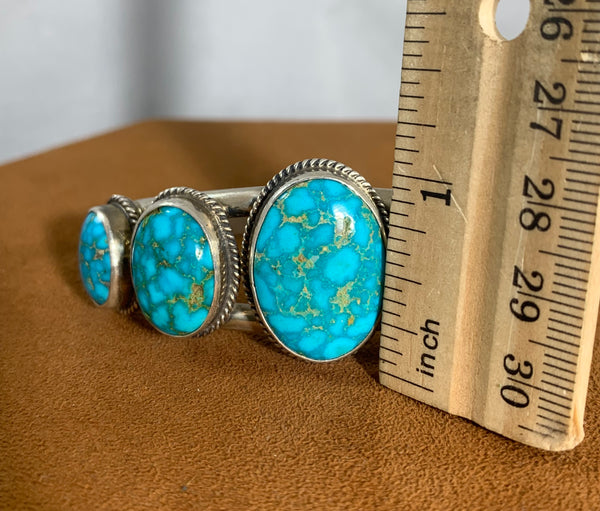 Five Stone Turquoise Cuff by Don Lucas
