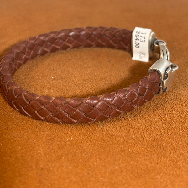 Braided Leather Cross Bracelet by Dennis Hogan