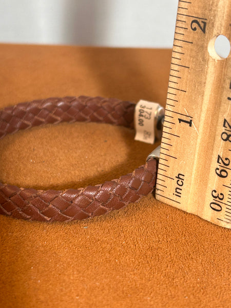 Braided Leather Cross Bracelet by Dennis Hogan