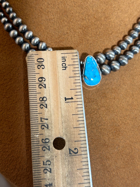 Mini-Cleopatra with Kingman Turquoise Teardrop by Kevin Randall Studios