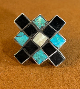 Checkered Mosaic Ring by Jock Favour