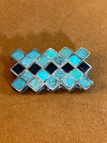 Checkered Mosaic Pin by Jock Favour
