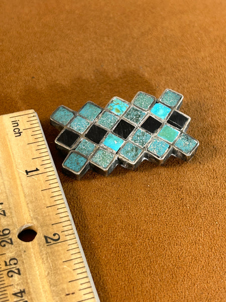 Checkered Mosaic Pin by Jock Favour