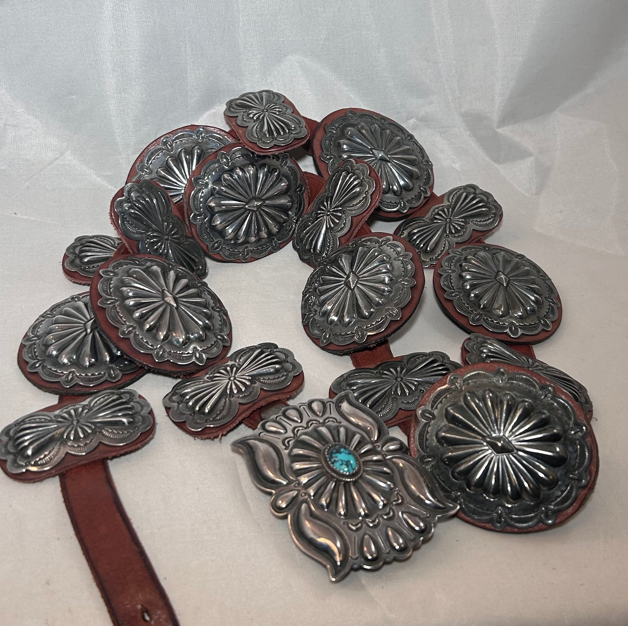 1960’s Sterling Silver Concho Belt