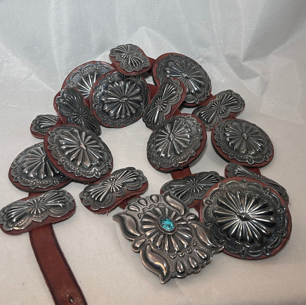 1960’s Sterling Silver Concho Belt
