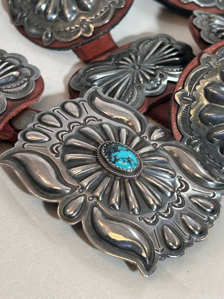 1960’s Sterling Silver Concho Belt