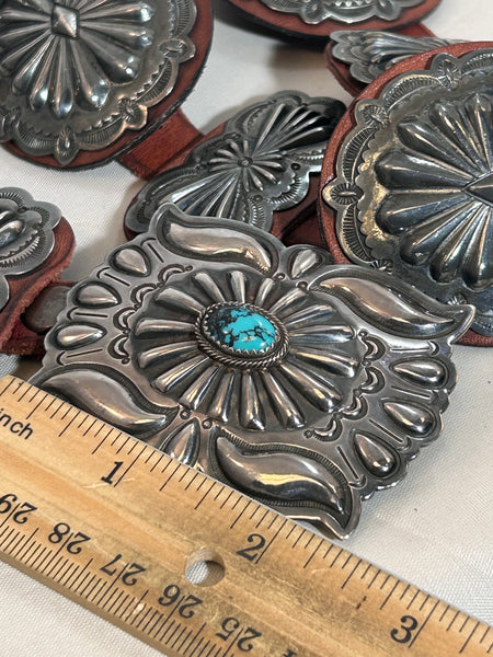 1960’s Sterling Silver Concho Belt