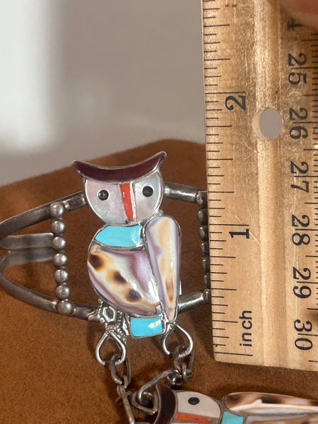 Vintage Owl Connected Chain and Ring (Circa 1960s)