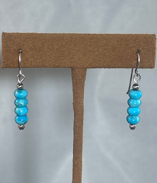 Five Mini Turquoise Bead Earrings by Kevin Randall Studios (Copy)