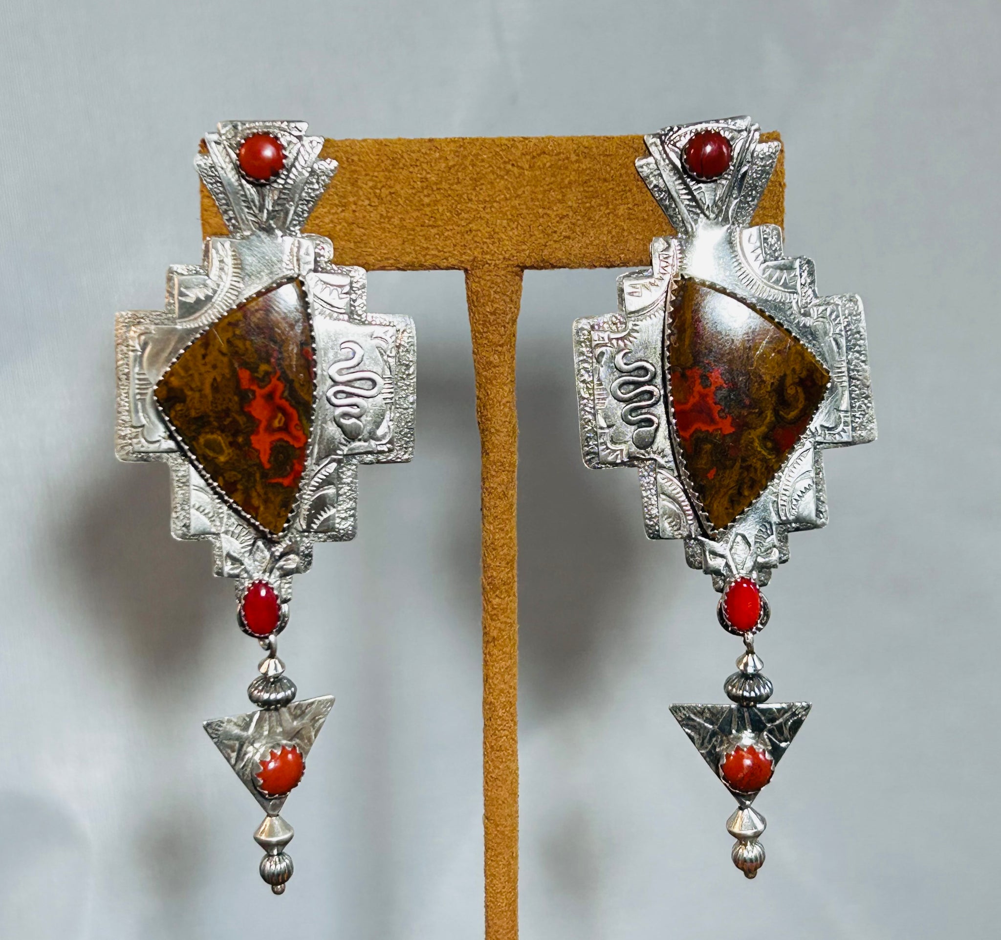 Sea Agate Earrings by Teresa Archibeque