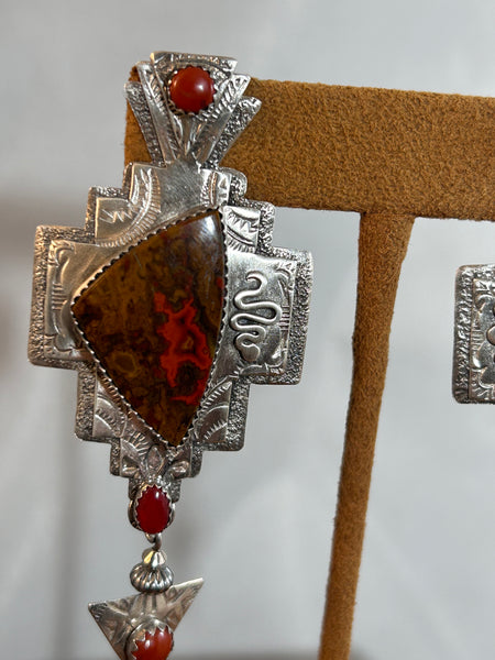 Sea Agate Earrings by Teresa Archibeque