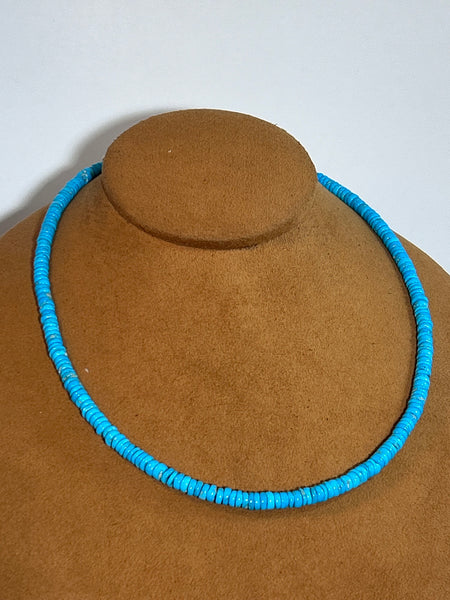 19 1/2" Sleeping Beauty Turquoise Necklace by Don Lucas