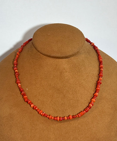 19" Mediterranean Coral Necklace by Don Lucas
