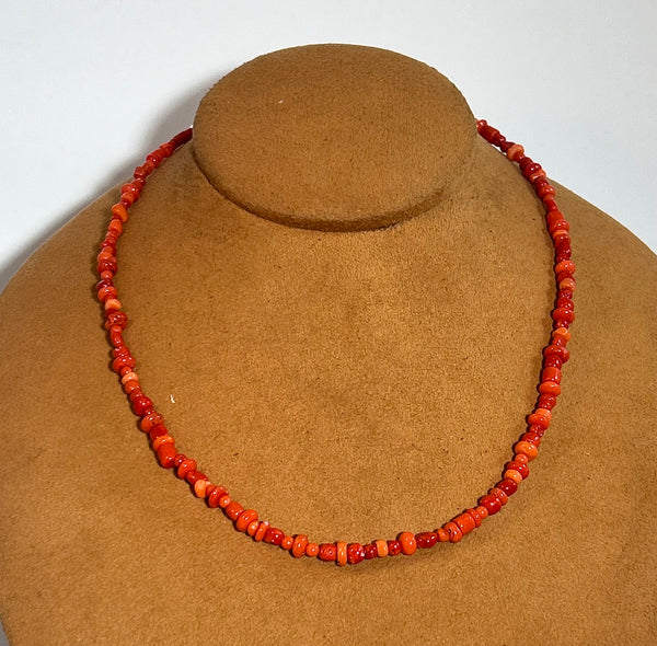 19" Mediterranean Coral Necklace by Don Lucas