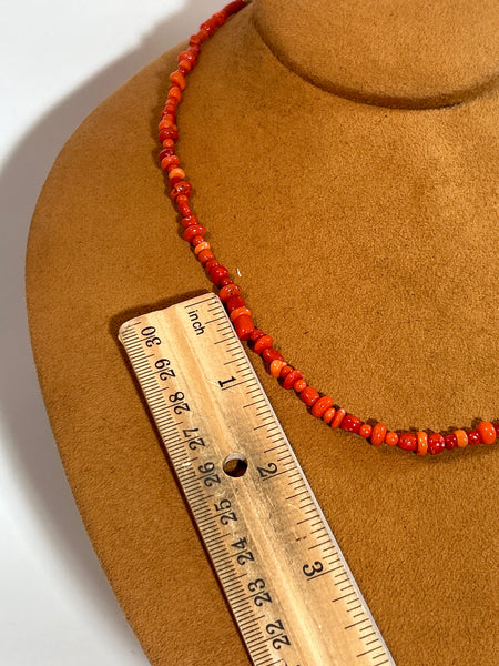19" Mediterranean Coral Necklace by Don Lucas