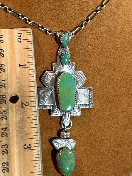 Green Turquoise Necklace by Teresa Archibeque