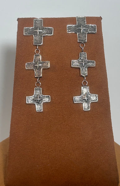 Triple Cross Earrings by Cheyenne Custer