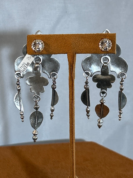 Garnet Sterling Silver Earrings by Teresa Archibeque