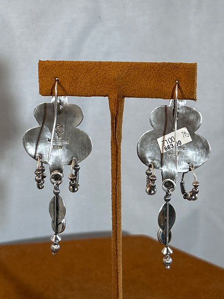 Onyx Sterling Silver Earrings by Teresa Archibeque