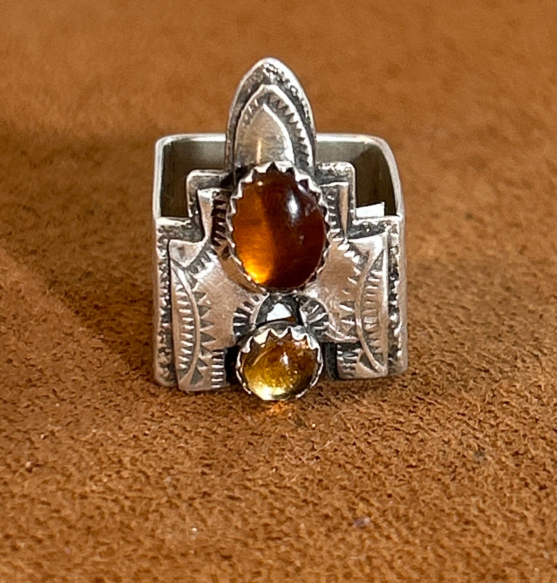 Square Carnelian Ring by Teresa Archibeque (Copy)