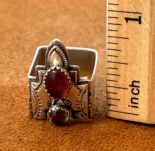 Square Carnelian Ring by Teresa Archibeque (Copy)
