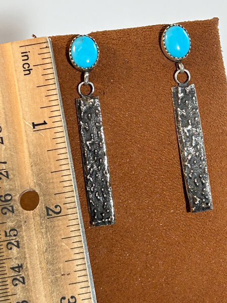 Night Sky Stars with Turquoise Earrings by Cheyenne Custer