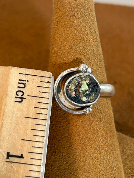 Side Shadowboxed Ancient Roman Glass Ring by Petra Nalini Palmer