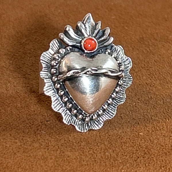 Flaming Heart Ring by Rachel Grace Studios