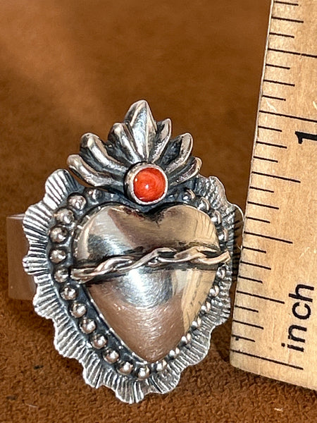 Flaming Heart Ring by Rachel Grace Studios