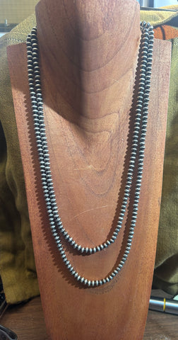 60" Old Fashioned Navajo Pearl Necklace by Alliyah Haley