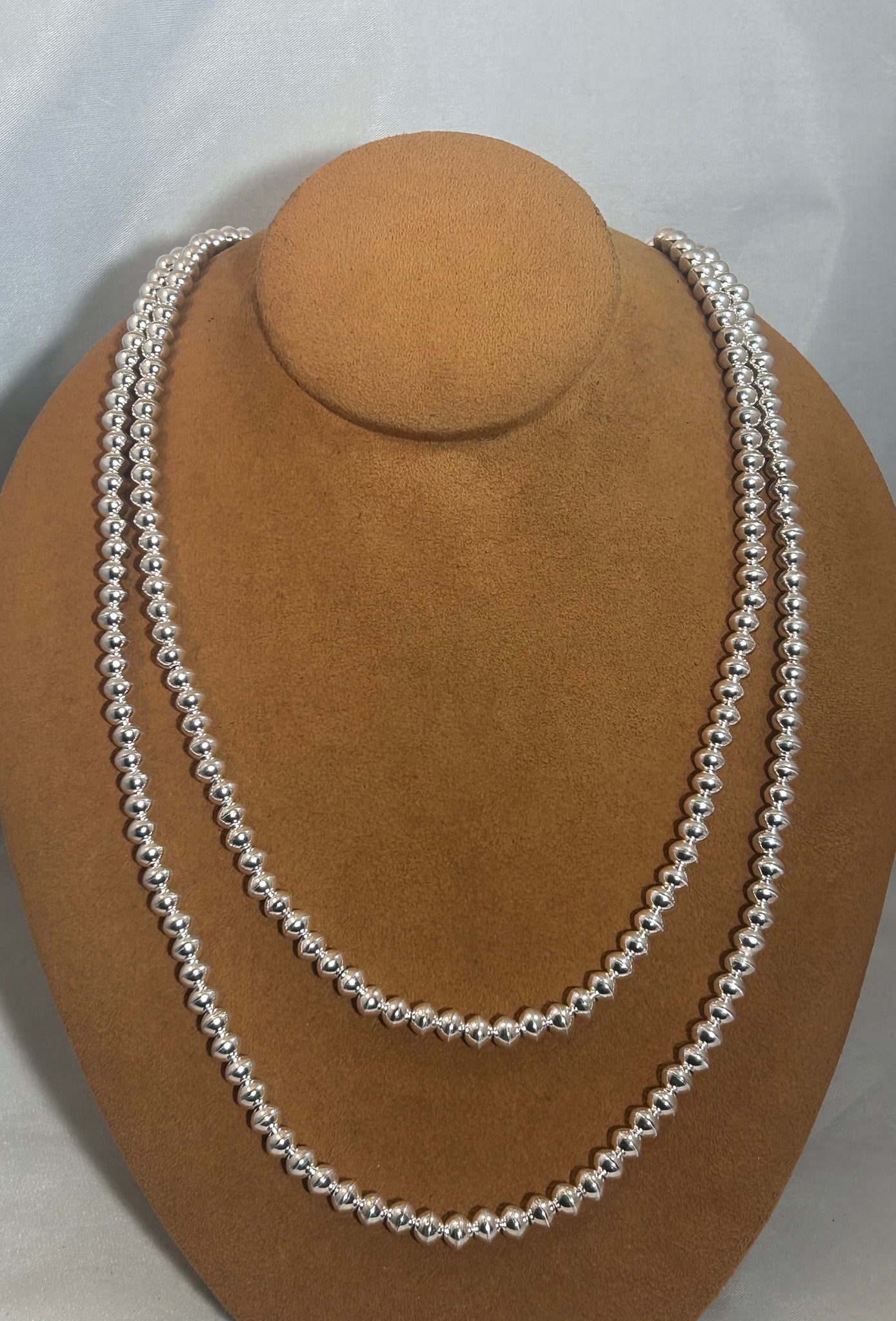 60" Navajo Pearl Necklace by Veltenia Haley