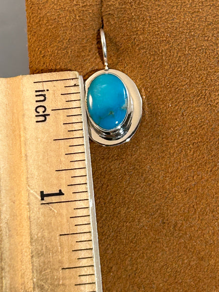 Kingman Turquoise Oval Earrings  by Kevin Randall Studios