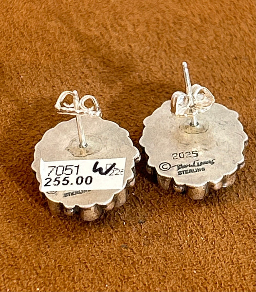 Howlite and Oval Cluster Earrings by Don Lucas