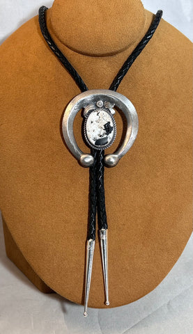 White Buffalo Naja Bolo Tie by Ben and Ruby Haley