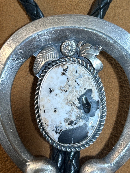 White Buffalo Naja Bolo Tie by Ben and Ruby Haley