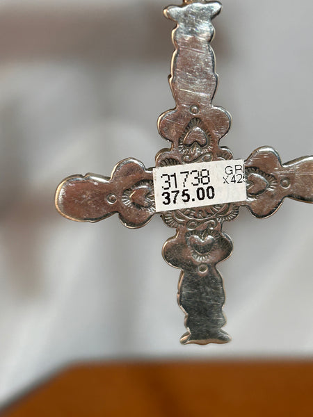 Carmel Cross with Coral and Turquoise by Gregory Segura